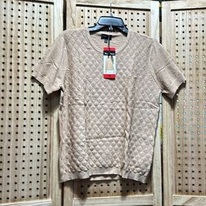 Well Worn Ladies' Pointelle Short Sleeve Sweater
NWT